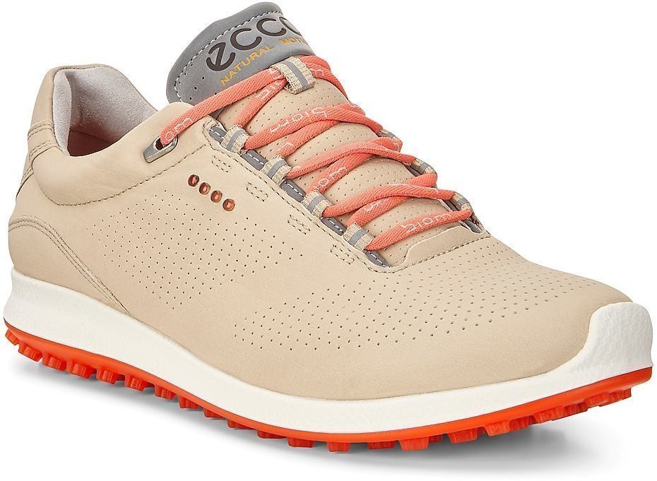 Calzado de golf de mujer Ecco Biom Hybrid 2 Womens Golf Shoes Oyester/Coral Blush 38