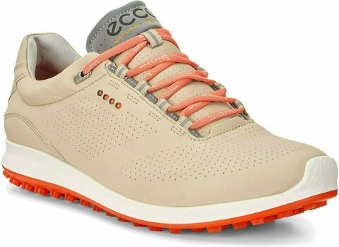 Golfskor för dam Ecco Biom Hybrid 2 Womens Golf Shoes Oyester/Coral Blush 42 - 1