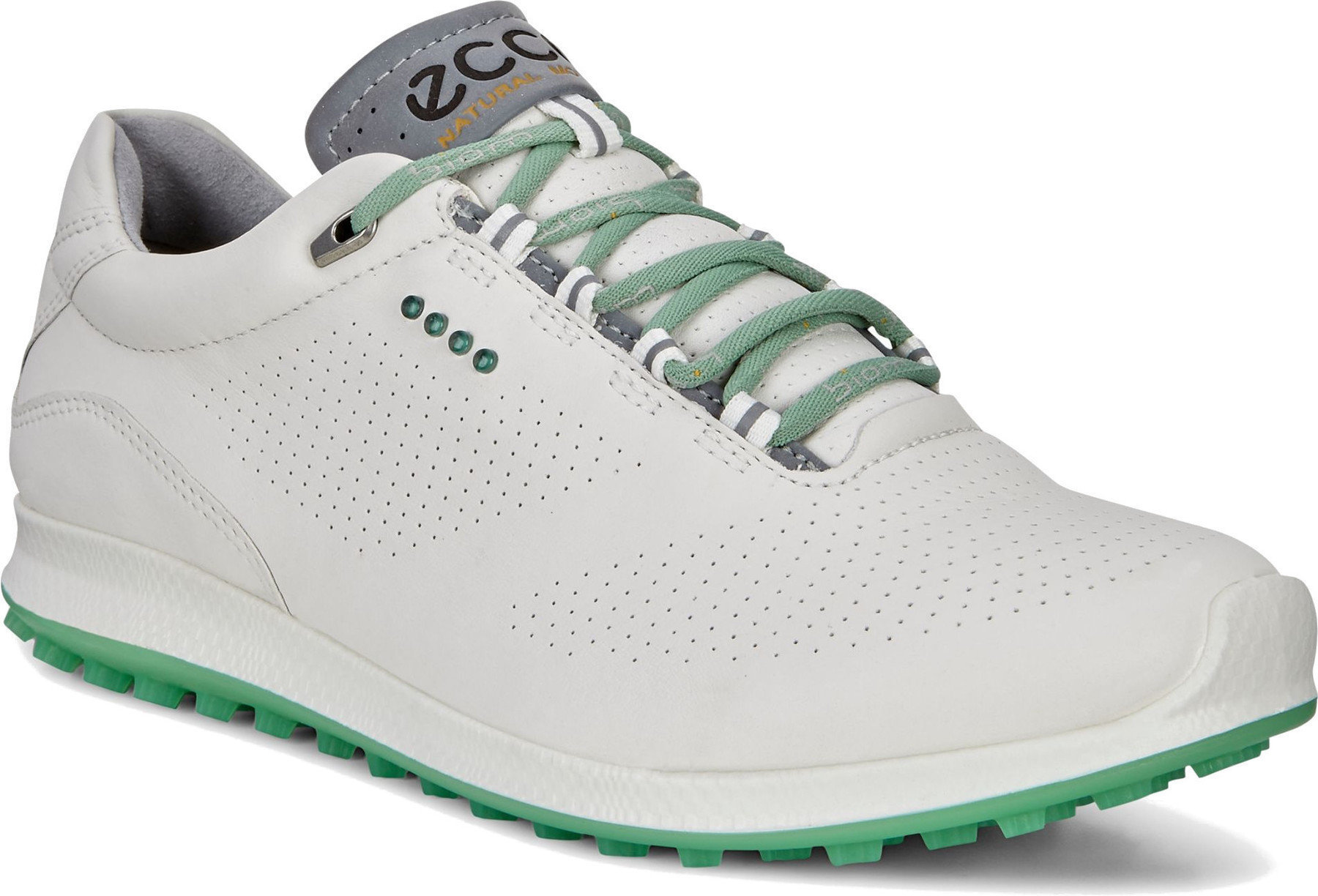 Golfschoenen voor dames Ecco Biom Hybrid 2 Womens Golf Shoes White/Granite Green 38