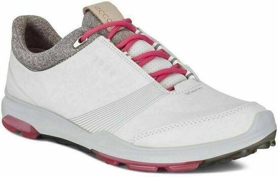 Calzado de golf de mujer Ecco Biom Hybrid 3 Womens Golf Shoes White/Teaberry 35 - 1