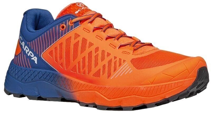 Chaussures de trail running Scarpa Spin Ultra Orange Fluo/Galaxy Blue 42,5 Chaussures de trail running