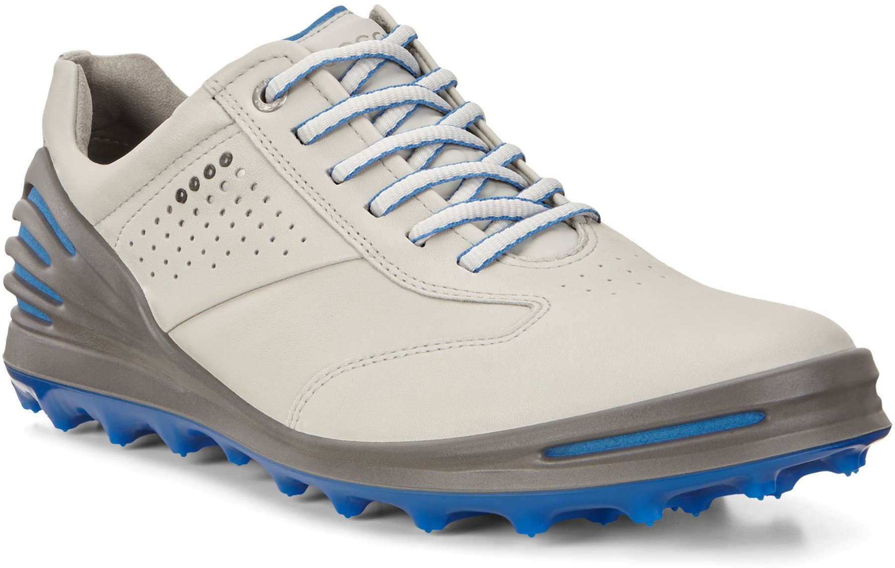 Férfi golfcipők Ecco Cage Pro Férfi Golf Cipők Concrete/Bermuda Blue 40