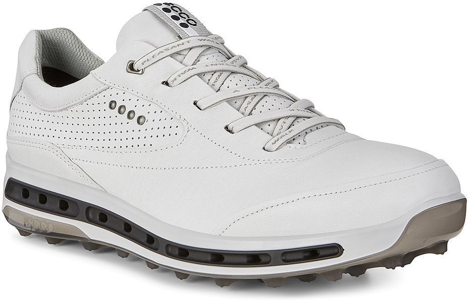 Pánske golfové topánky Ecco Cool Pro Pánske Golfové Topánky White/Black/Transparent 40