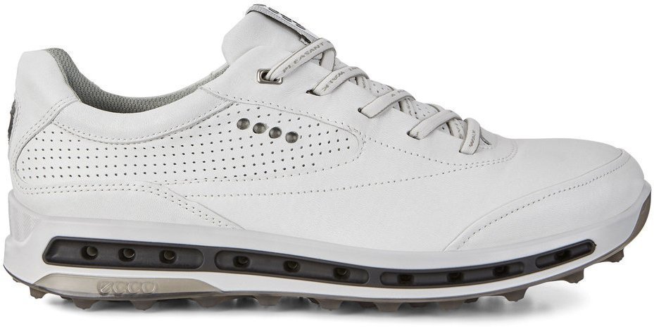 Heren golfschoenen Ecco Cool Pro Mens Golf Shoes White/Black/Transparent 47