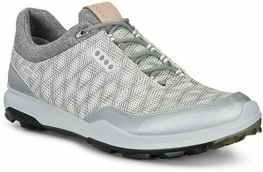 Men's golf shoes Ecco Biom Hybrid 3 Mens Golf Shoes White-Silver - 1