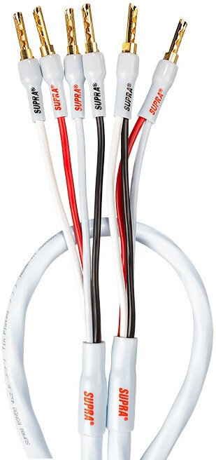 Hi-Fi Reproduktorový kábel
 SUPRA Cables Rondo Bi-Wire 4 m Biela Hi-Fi Reproduktorový kábel
