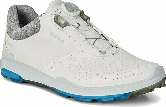 Golfsko til mænd Ecco Biom Hybrid 3 Mens Golf Shoes White/Dynasty - 1
