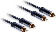 AQ Premium PA43030 3 m Schwarz-Weiß Hallo-Fi Audio-Kabel