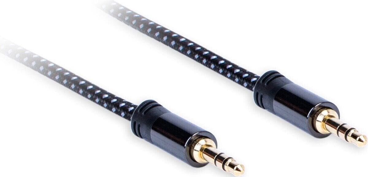 Hi-Fi AUX-kabel AQ Premium PA40030 3 m Wit-Zwart Hi-Fi AUX-kabel