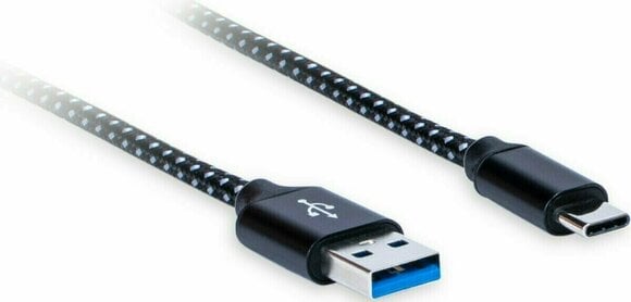 Cabo USB Hi-Fi AQ Premium PC67010 1 m Branco-Preto Cabo USB Hi-Fi - 1