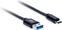 Câble USB Salut-Fi AQ Premium PC67010 1 m Blanc-Noir Câble USB Salut-Fi