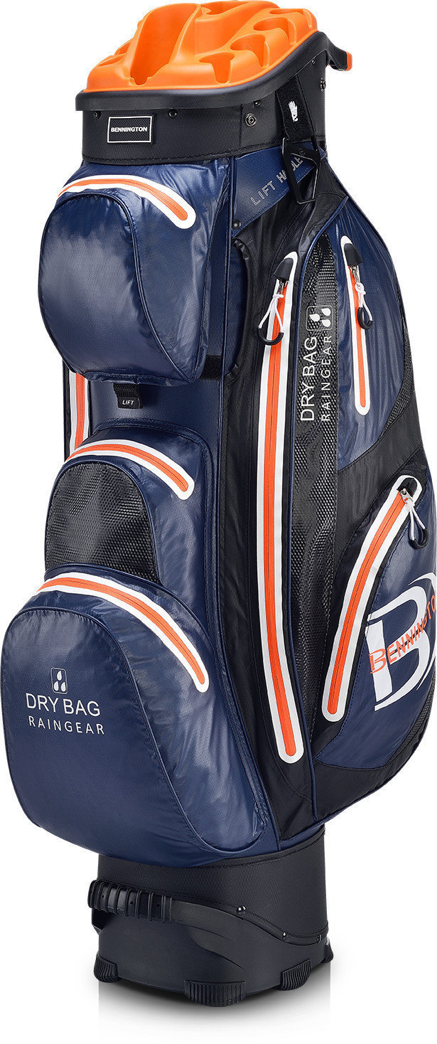 Golfbag Bennington QO 14 Quiet Organizer Waterproof Midnight Blue/Orange/White
