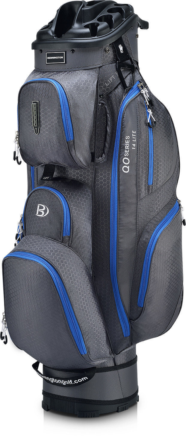 Sac de golf Bennington QO 14 Lite Cart Bag Canon Grey/Electric Blue