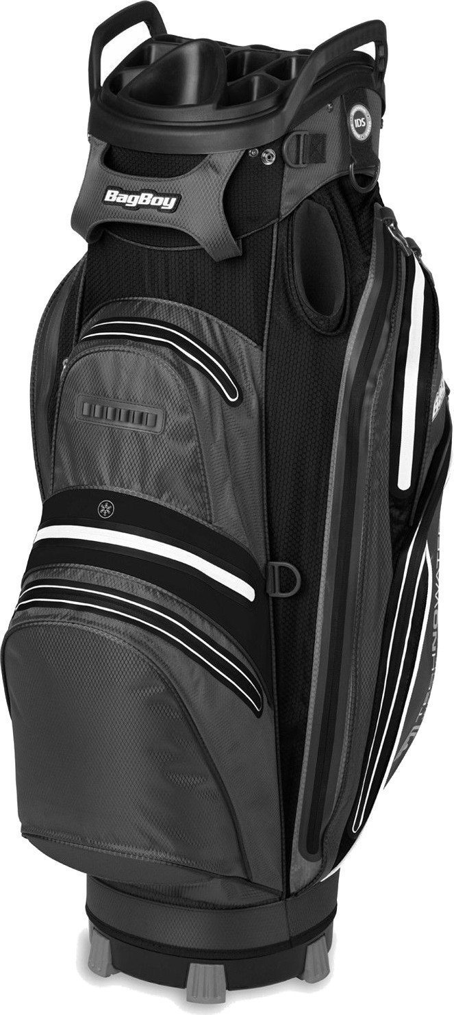 Чантa за голф BagBoy Techno 337 Waterproof Charcoal/Black/White Cart Bag