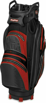 Golftaske BagBoy Techno 337 Waterproof Charcoal/Red/Black Cart Bag - 1