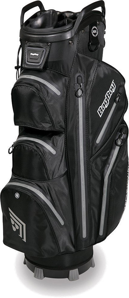 Sac de golf BagBoy Techno 302 Waterproof Black/Silver Cart Bag