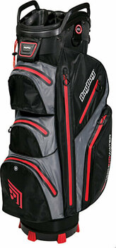 Golftaske BagBoy Techno 302 Waterproof Black/Charcoal/Red Cart Bag - 1