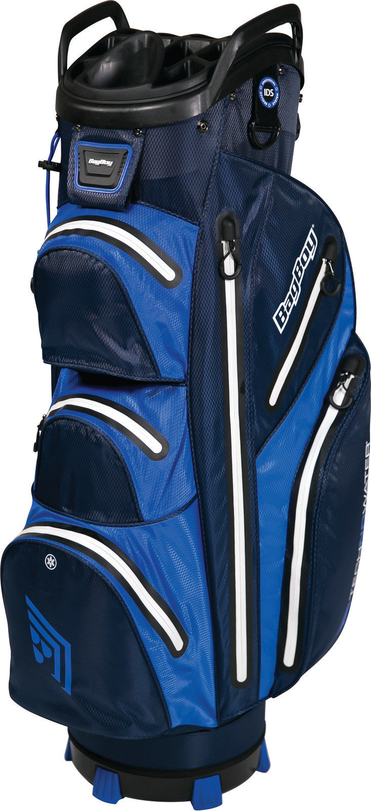 Golfbag BagBoy Techno 302 Waterproof Navy/Royal/White Cart Bag