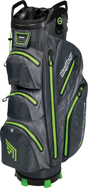 Saco de golfe BagBoy Techno 302 Waterproof Slate/Charcoal/Lime Cart Bag