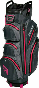 Чантa за голф BagBoy Techno 302 Waterproof Slate/Charcoal/Pink Cart Bag - 1