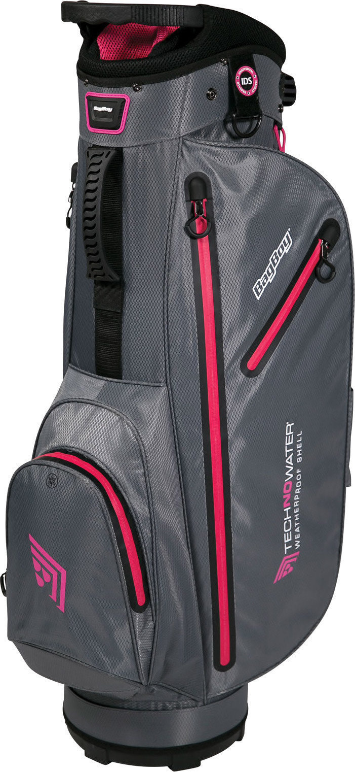 Sac de golf BagBoy Techno 311 Waterproof Charcoal/Pink Cart Bag