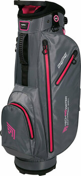 Golfbag BagBoy Techno 311 Waterproof Charcoal/Pink Cart Bag - 1