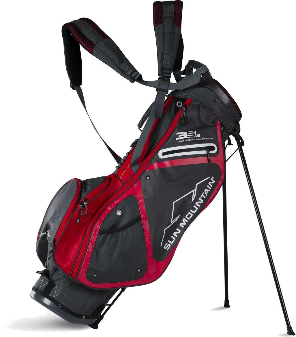 Golf torba Stand Bag Sun Mountain 3.5 LS Gunmetal/Red Stand Bag