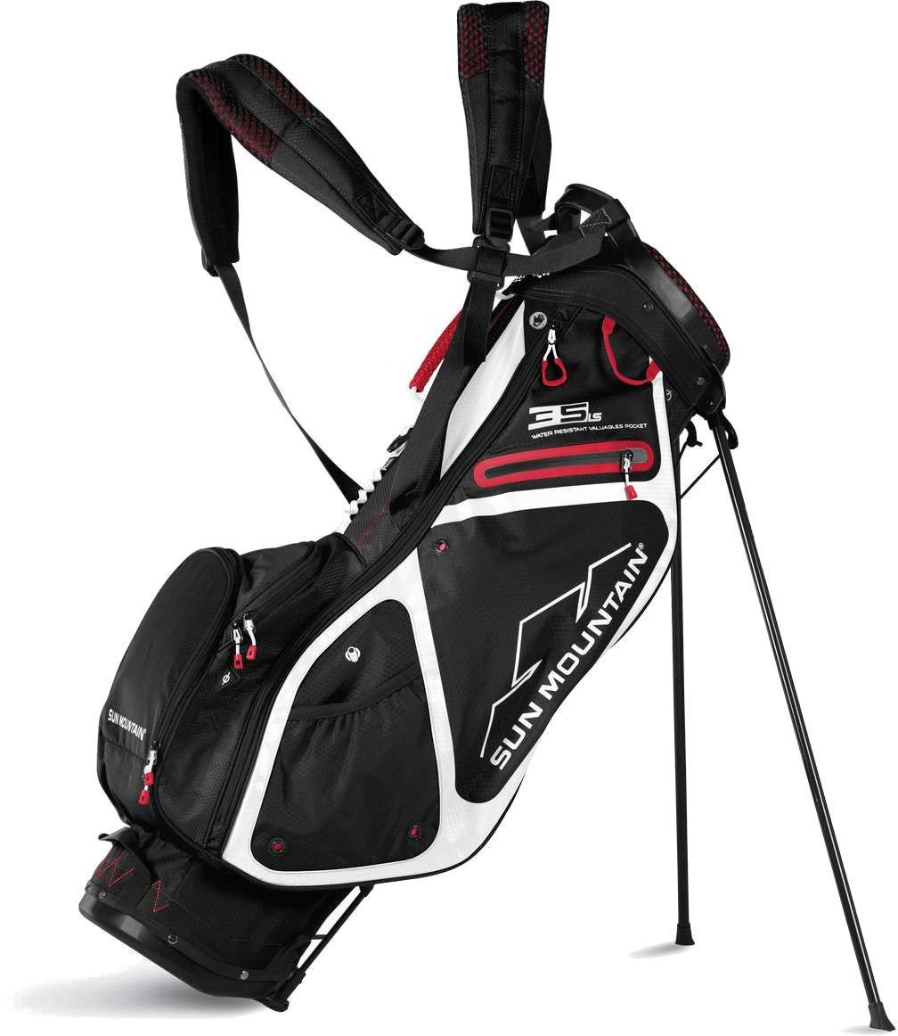 Sac de golf Sun Mountain 3.5 LS Black/White/Red Stand Bag