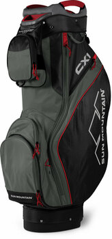 Golf Bag Sun Mountain CX1 Black/Gunmetal/Red Cart Bag - 1