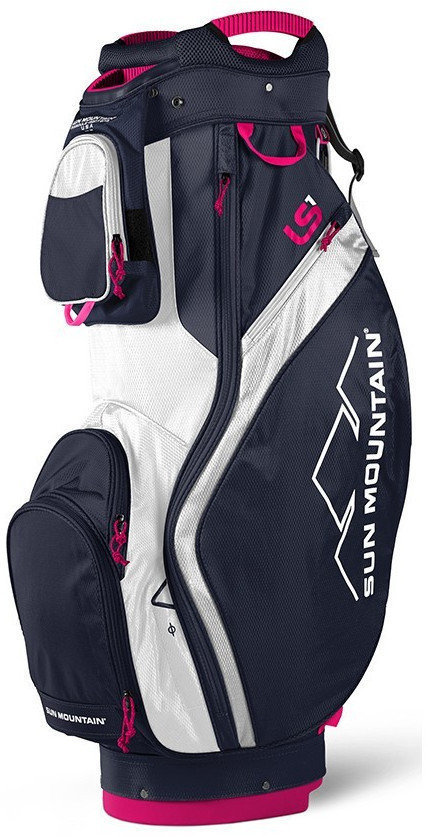 Sac de golf Sun Mountain LS1 Ladies Navy/White/Hot Pink Cart Bag