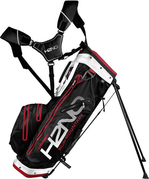 Stand Bag Sun Mountain H2NO 14-Way Waterproof Black/White/Red Stand Bag 2018