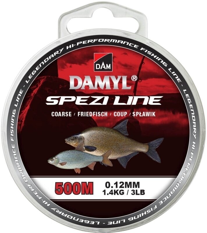 Linha de pesca DAM Damyl Spezi Line Coarse Transparente 0,14 mm 1,9 kg 500 m Linha