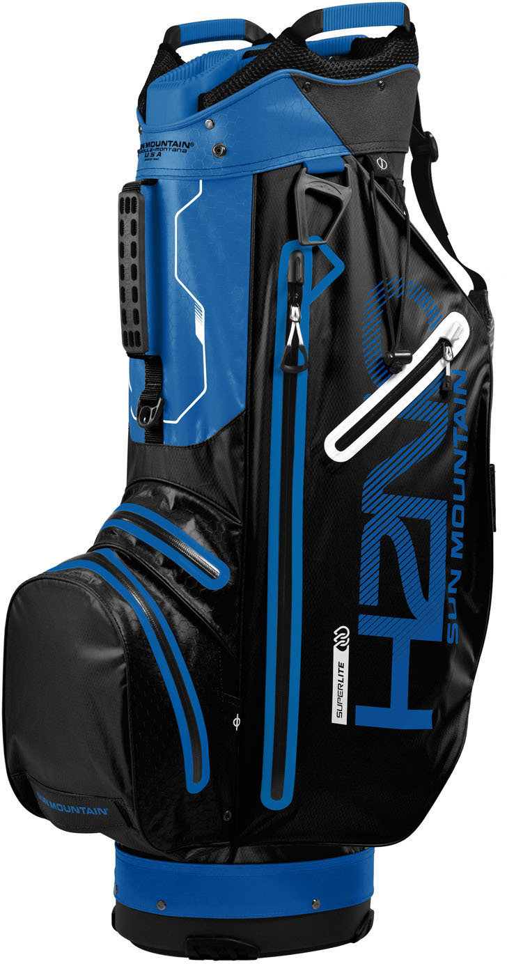 Geanta pentru golf Sun Mountain H2NO Superlite Black/Cobalt Cart Bag