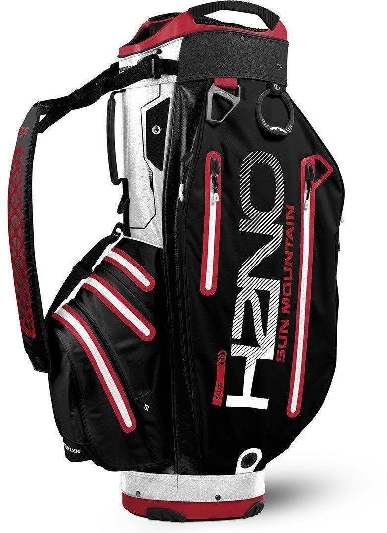 Golfbag Sun Mountain H2NO Elite Black/White/Red Cart Bag 2018