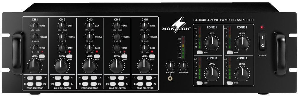 Tables de mixage rackable Monacor PA-4040
