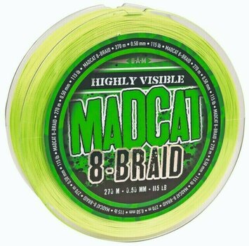 Angelschnur MADCAT 8-Braid Hi Vis Yellow 0,35 mm 29,5 kg 270 m - 1