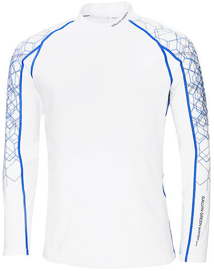 Vêtements thermiques Galvin Green Ebbot Long Sleeve Mens Base Layer White/Kings Blue/Iron S
