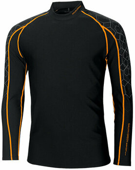 Termo ruházat Galvin Green Ebbot Long Sleeve Mens Base Layer Black/Orange/Iron S - 1