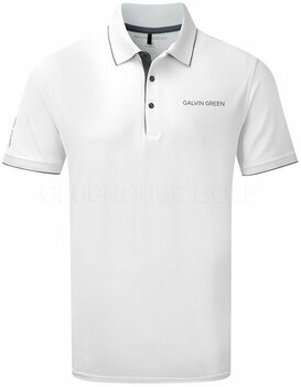 Camisa pólo Galvin Green Marty Tour Mens Polo Shirt White/Iron Grey M - 1