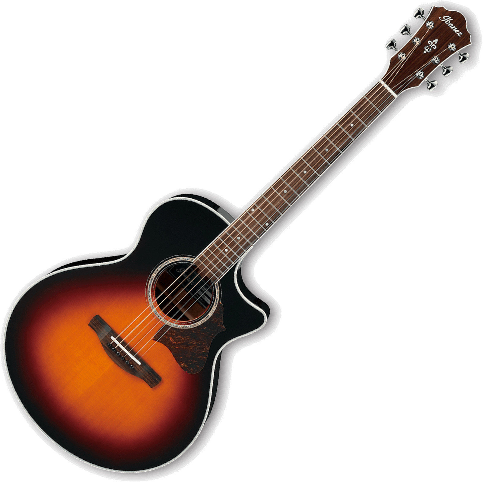 Jumbo elektro-akoestische gitaar Ibanez AE800 Antique Sunburst High Gloss