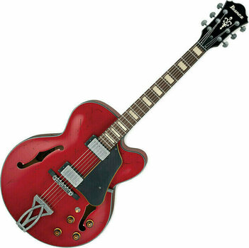 Guitare semi-acoustique Ibanez AFV10A Transparent Cherry Red Low Gloss - 1