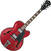 Semi-akoestische gitaar Ibanez AFV10A Transparent Cherry Red Low Gloss