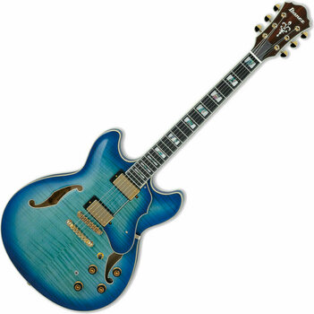 Halvakustisk gitarr Ibanez AS153 JBB Jet Blue Burst - 1