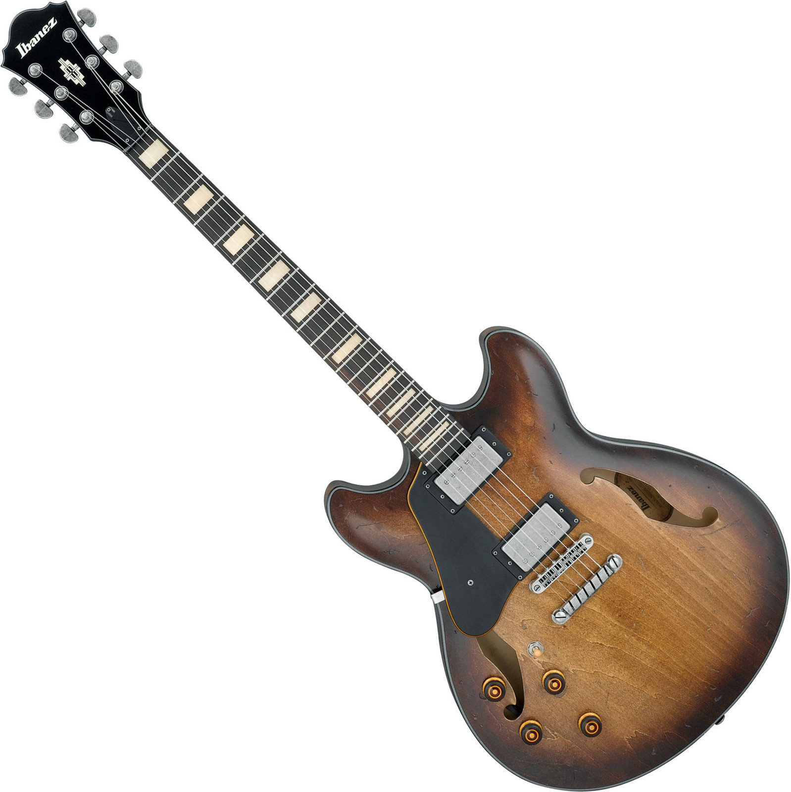 Semi-akoestische gitaar Ibanez ASV10AL Tobacco Burst Low Gloss