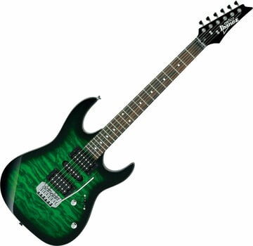 E-Gitarre Ibanez GRX70QA Transparent Emerald Burst - 1