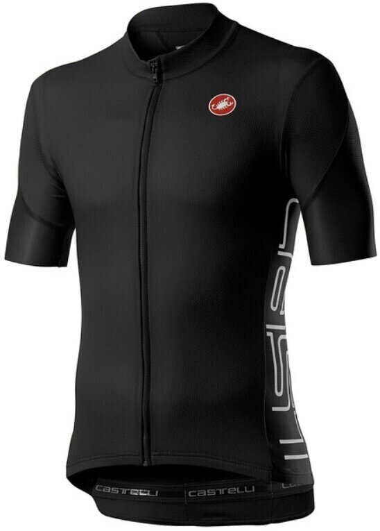 Odzież kolarska / koszulka Castelli Entrata V Jersey Golf Light Black M