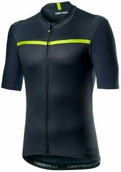 Cyklodres/ tričko Castelli Unlimited Jersey Dres Dark Steel Blue/Chartreus L - 1