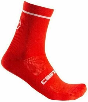 Kolesarske nogavice Castelli Entrata 13 Sock Red L/XL Kolesarske nogavice - 1