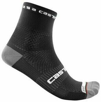 Cyklo ponožky Castelli Rosso Corsa Pro 9 Sock Black 2XL Cyklo ponožky - 1