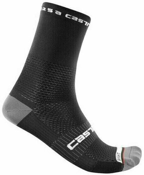 Cyklo ponožky Castelli Rosso Corsa Pro 15 Sock Black 2XL Cyklo ponožky - 1